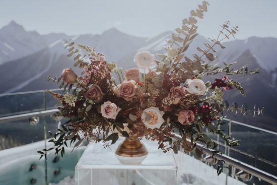 Covid-19 and Your Wedding // Part Three: Tips From The Pros - on the Bronte Bride Blog. Wedding Postponement Tips & Things To Consider from Local Florist, Flowers by Janie. rocky mountain wedding, sky bistro banff
