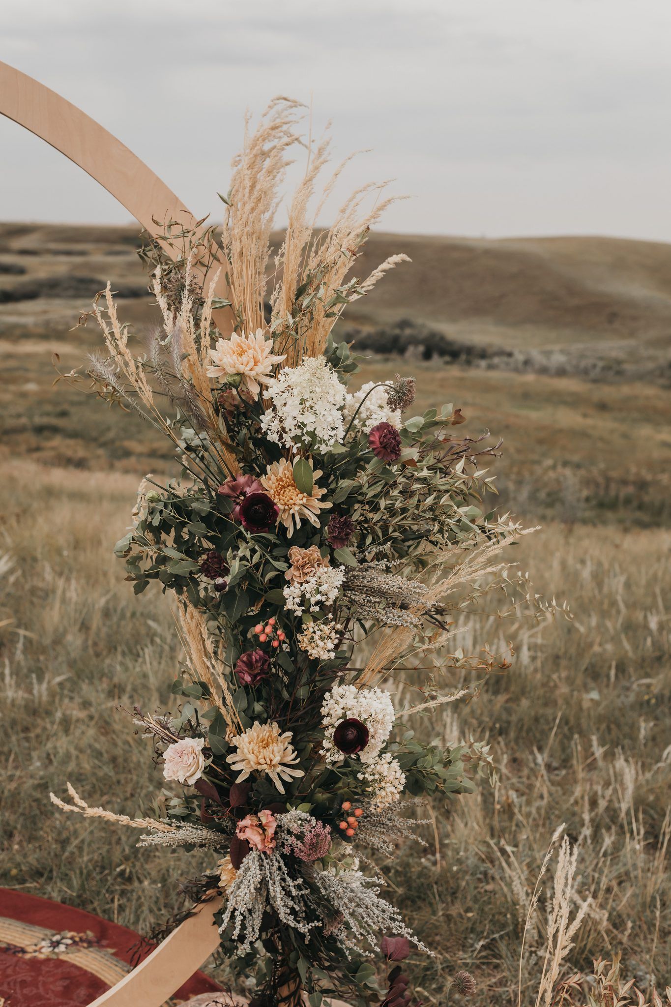 Real Wedding - Countryside Nuptials & Moroccan Styled Reception - featured on Junebug and Bronte Bride, wedding florals, outdoor alberta wedding