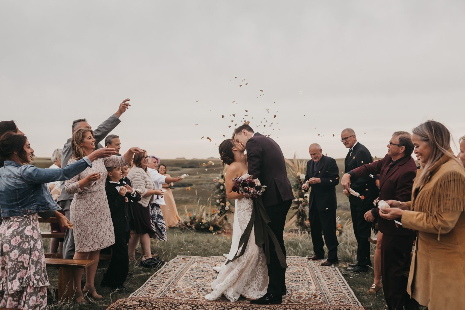Real Wedding - Countryside Nuptials & Moroccan Styled Reception - featured on Junebug and Bronte Bride, intimate wedding ceremony, kadie hummel photography