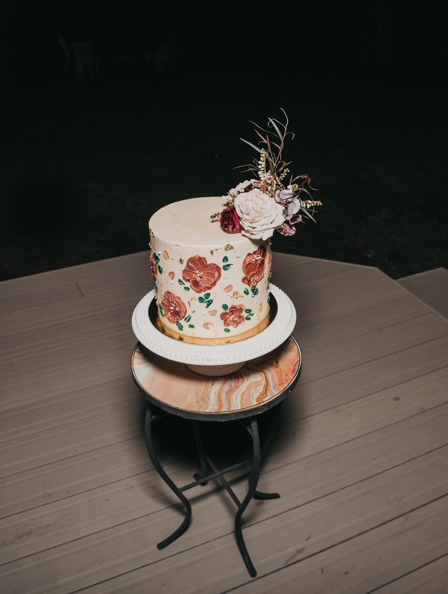 Real Wedding - Countryside Nuptials & Moroccan Styled Reception - featured on Junebug and Bronte Bride, wedding cake