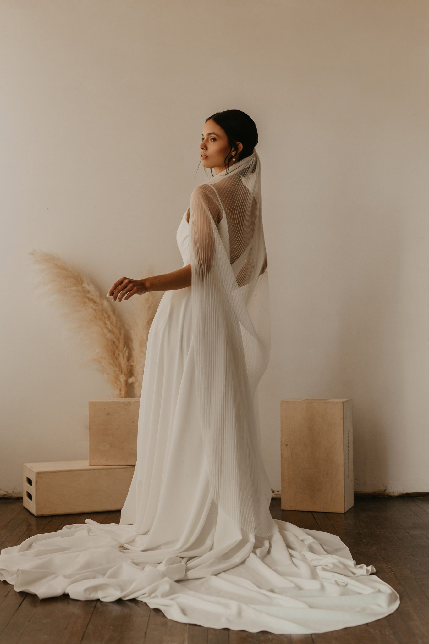 Bridal Minimalism Feature on Bronte Bride: Delica Bridal Shares All About New Bridal Trends & Dress Shopping During Covid, wedding dress shopping, boho bridal, bridal veil