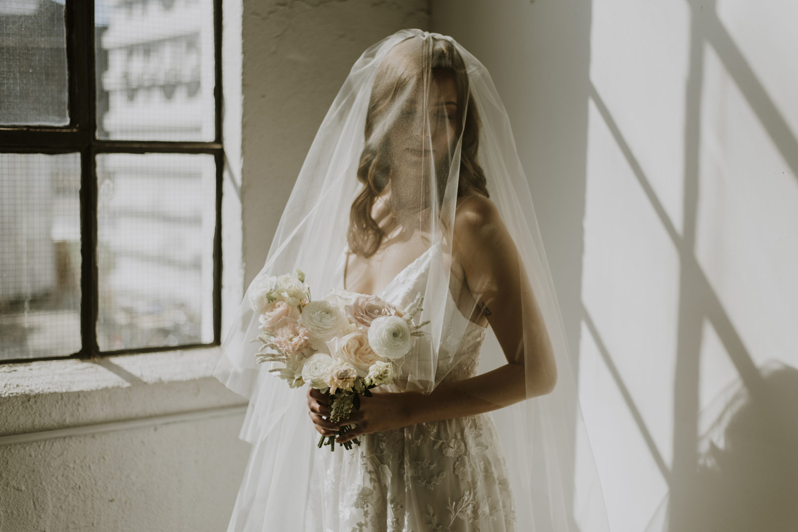 Bringing Back the Flower Crown: Organic & Ethereal meets industrial boho // Bridal Inspiration Shoot - on Bronte Bride, boho, ethereal, bohemian, bridal veil
