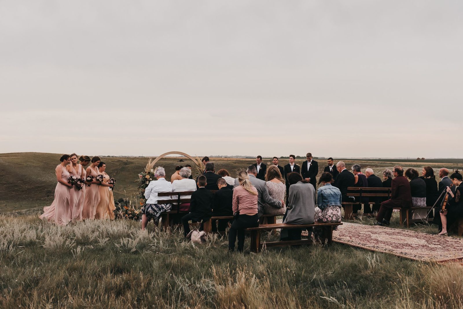 Real Wedding - Countryside Nuptials & Moroccan Styled Reception - featured on Junebug and Bronte Bride, intimate wedding ceremony, outdoor alberta wedding