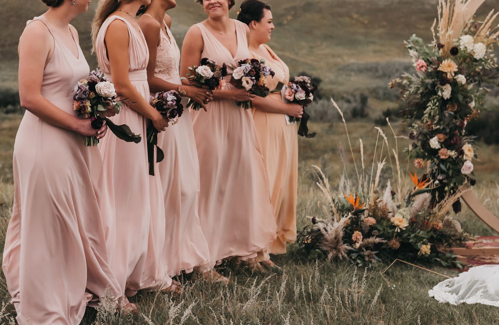 Real Wedding - Countryside Nuptials & Moroccan Styled Reception - featured on Junebug and Bronte Bride, boho wedding, bridesmaids