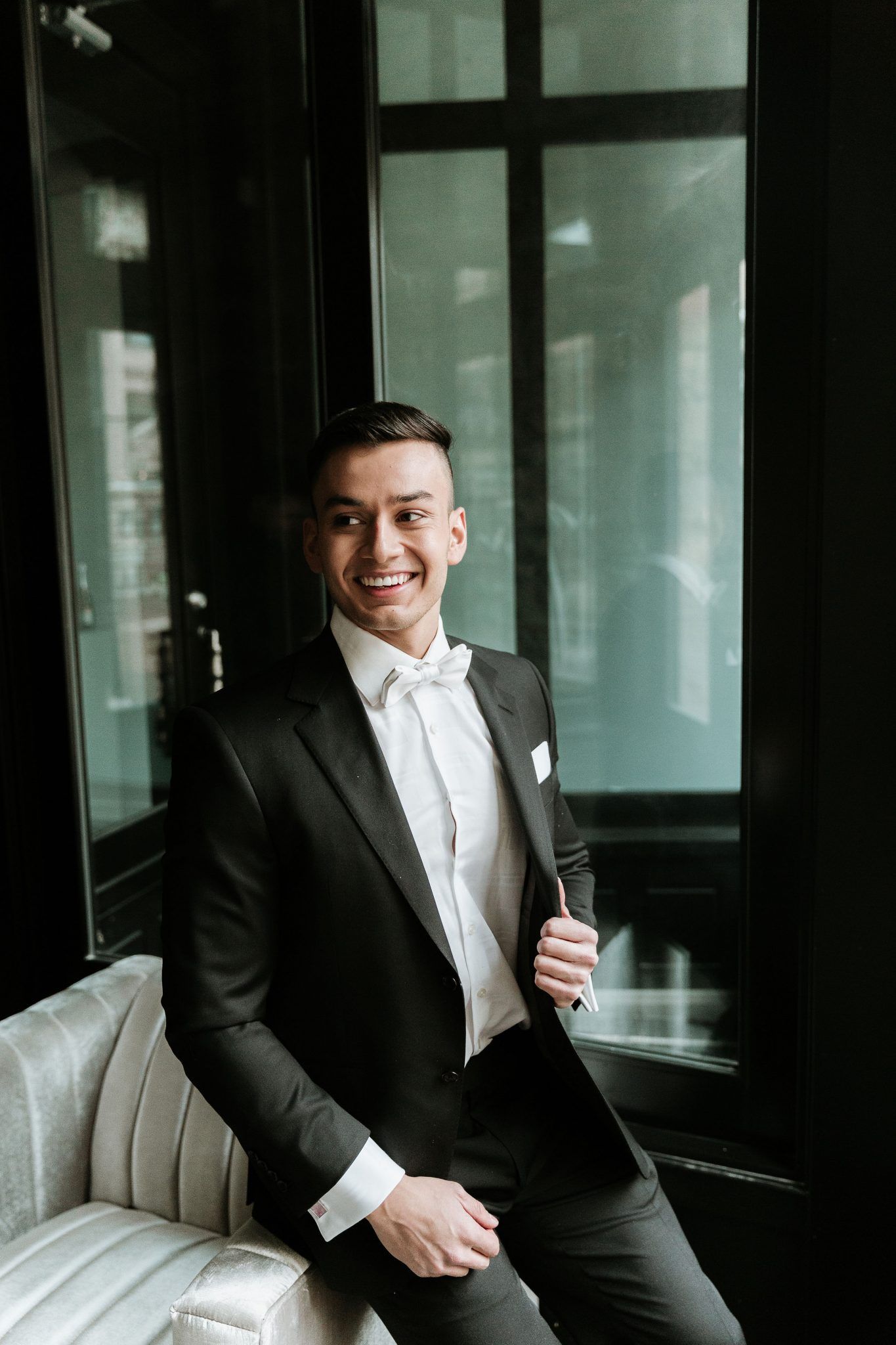 Looking Dapper: 10 Looks for the Modern Groom - on the Bronte Bride Blog, groom style, Calgary Wedding Inspiration Blog, bowtie and suit