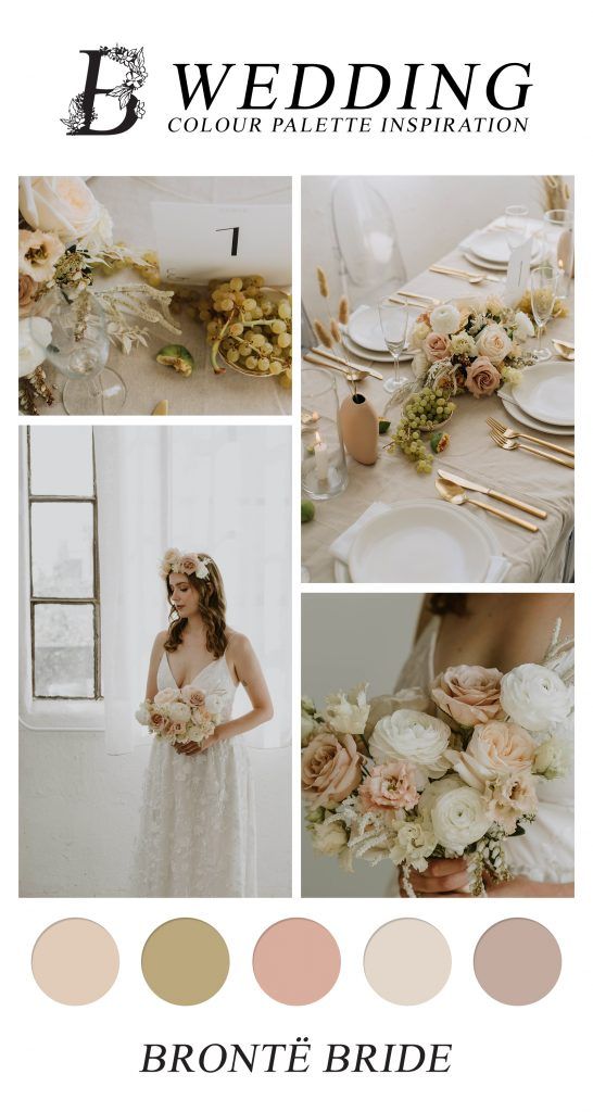 Bringing Back the Flower Crown: Organic & Ethereal meets industrial boho // Bridal Inspiration Shoot - on Bronte Bride - Wedding Colour Palette Inspiration