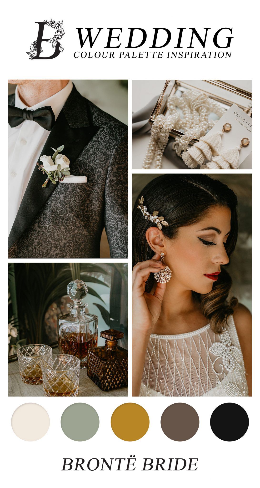 Vintage Wedding Colour Palette Inspiration, great gatsby inspired wedding decor
