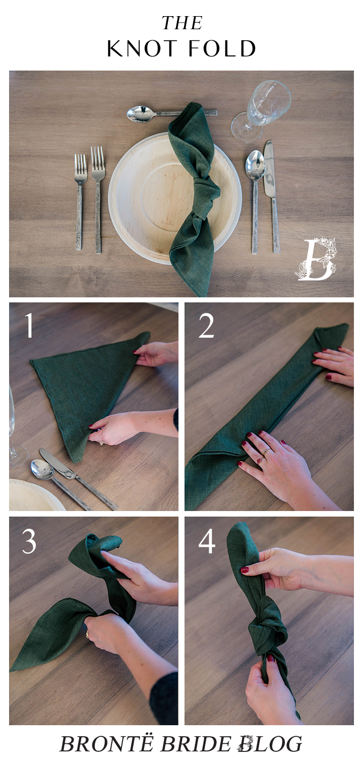 6  Napkin Fold Ideas - How to, napkin fold ideas, place setting inspiration, table decor, diy bride, diy wedding table inspo