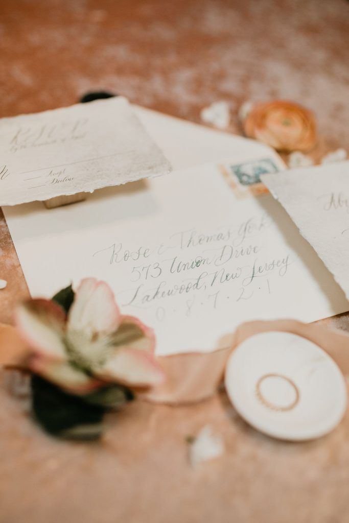 True to Hue Photography Workshops Calgary - Wedding Invitation and Flatlay Styling, calligraphy, peach invitations