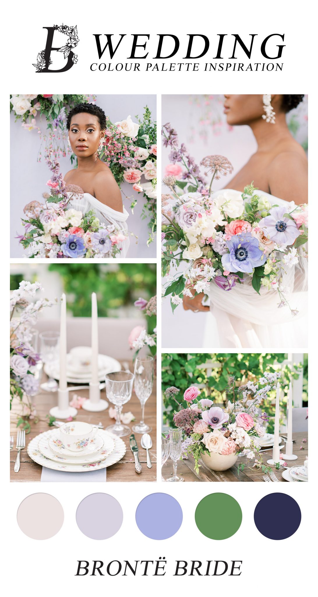 Modern Wedding Colour Palette Inspiration - on the Bronte Bride Blog, pink wedding, purple and pink wedding inspiration, calgary garden wedding