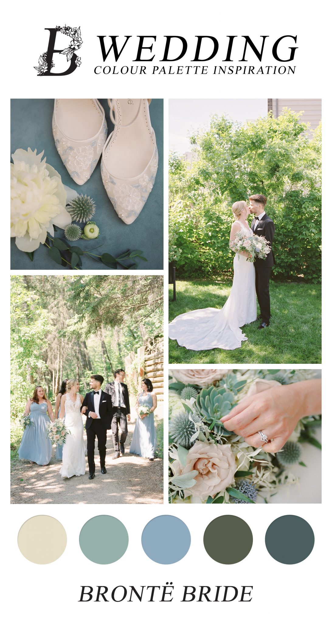 Modern Wedding Palette Inspiration - Backyard Edmonton Wedding - featured on Bronte Bride