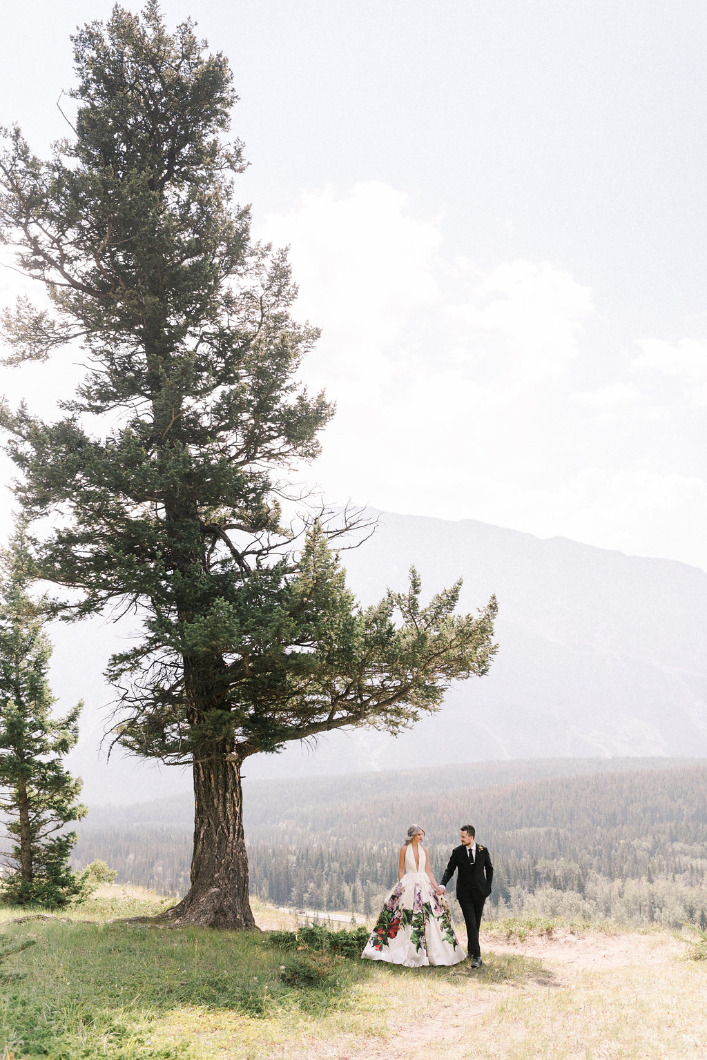 This Bride's Colourful Wedding Dress Will Have You Swooning at This Non-Traditional RimRock Resort Wedding in Banff