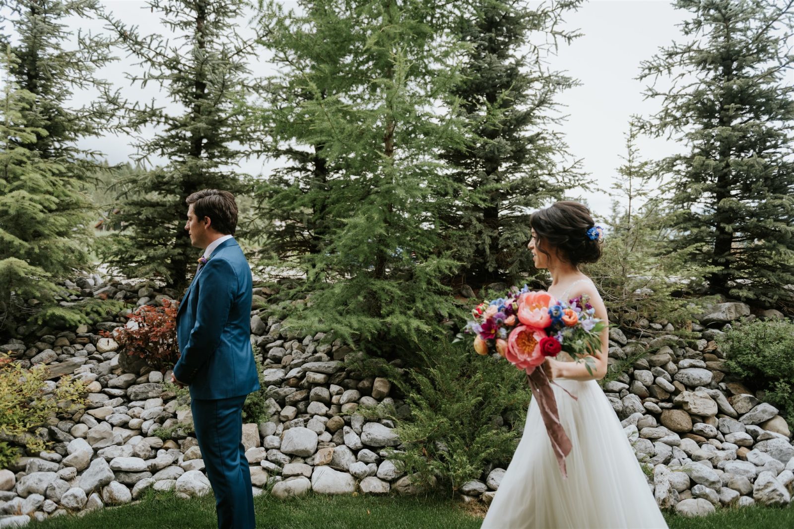 Intimate Mountaintop Wedding in Canmore With Colourful Wildflowers - featured on the Bronte Bride Blog