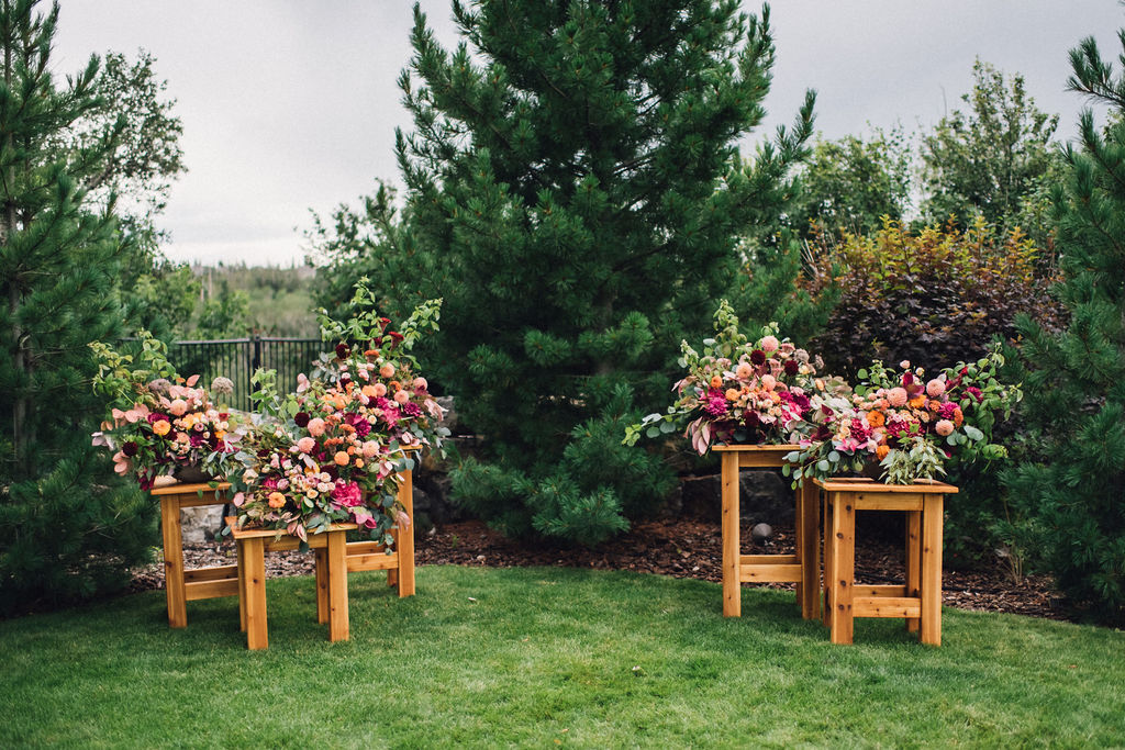 Summertime Backyard Wedding Featuring Fabulously Bright & Colourful Florals - Real Wedding featured on Bronte Bride