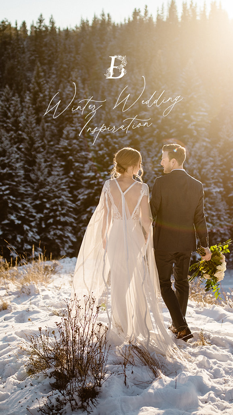8 Winter Weddings in Alberta That Show Just How Beautiful Winter Nuptials Can Truly Be - winter wedding inspiration on Bronte Bride