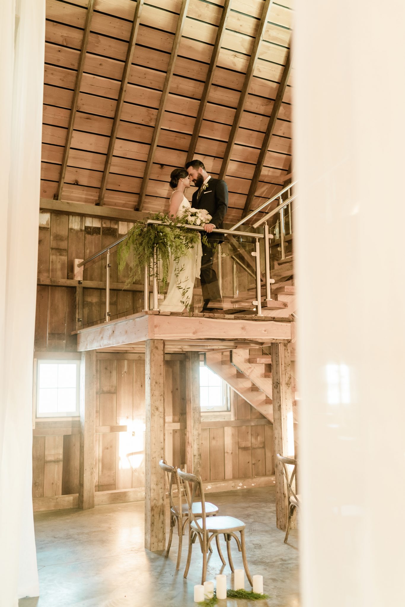 Barn Wedding Inspiration - on the Brontë Bride Blog, Barn Loft, Indoor Wedding