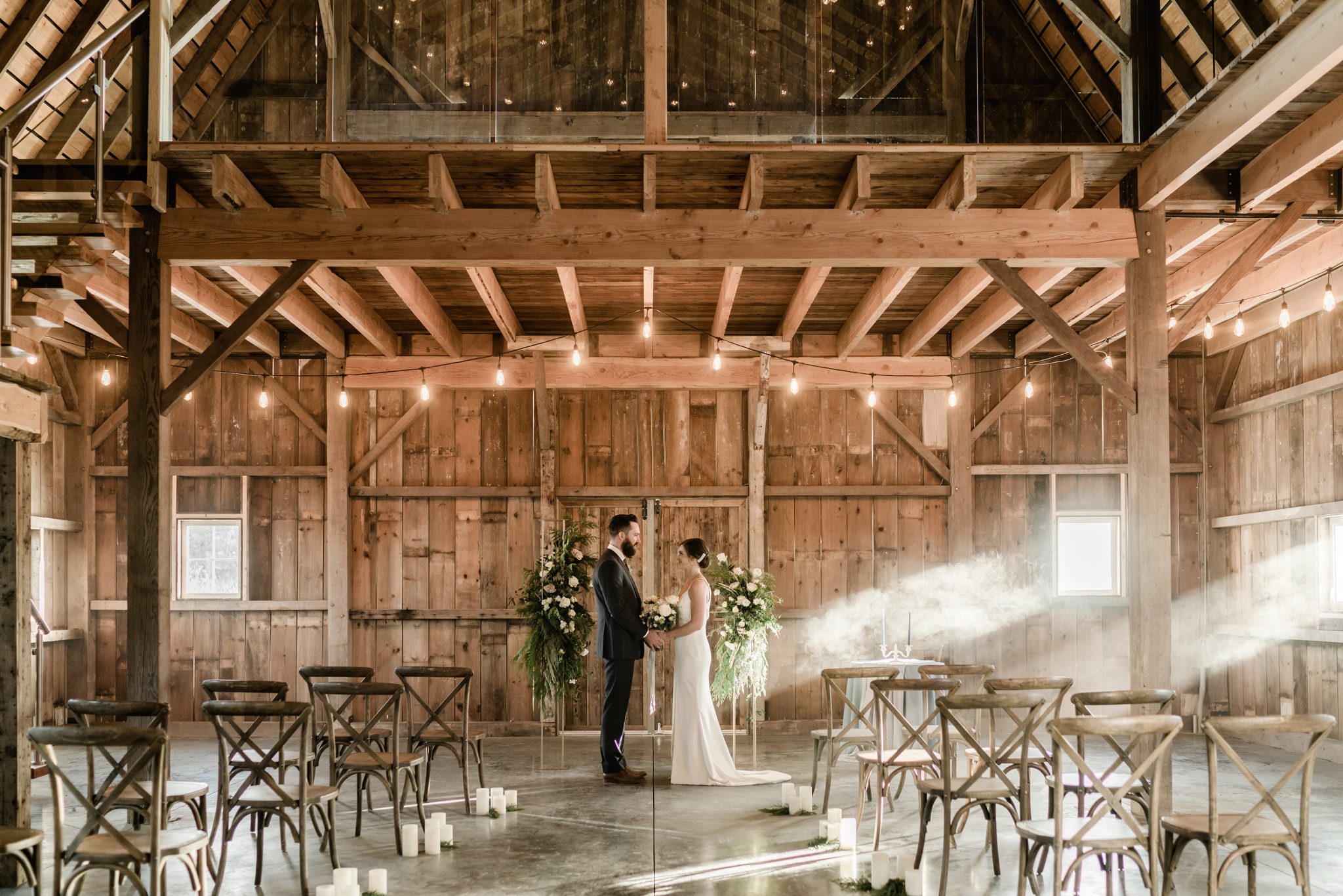 Wedding Ceremony Inspiration - on the Brontë Bride Blog, Indoor Wedding Ceremony, Barn Wedding