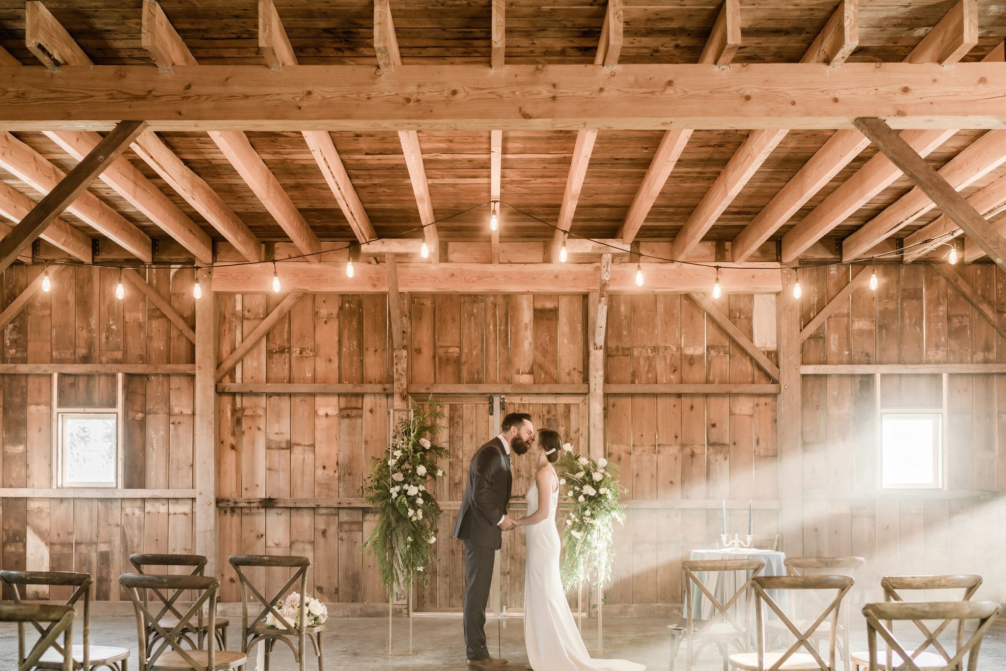 Indoor Wedding Inspiration - on the Brontë Bride Blog, Barn Wedding, Winter Wedding 