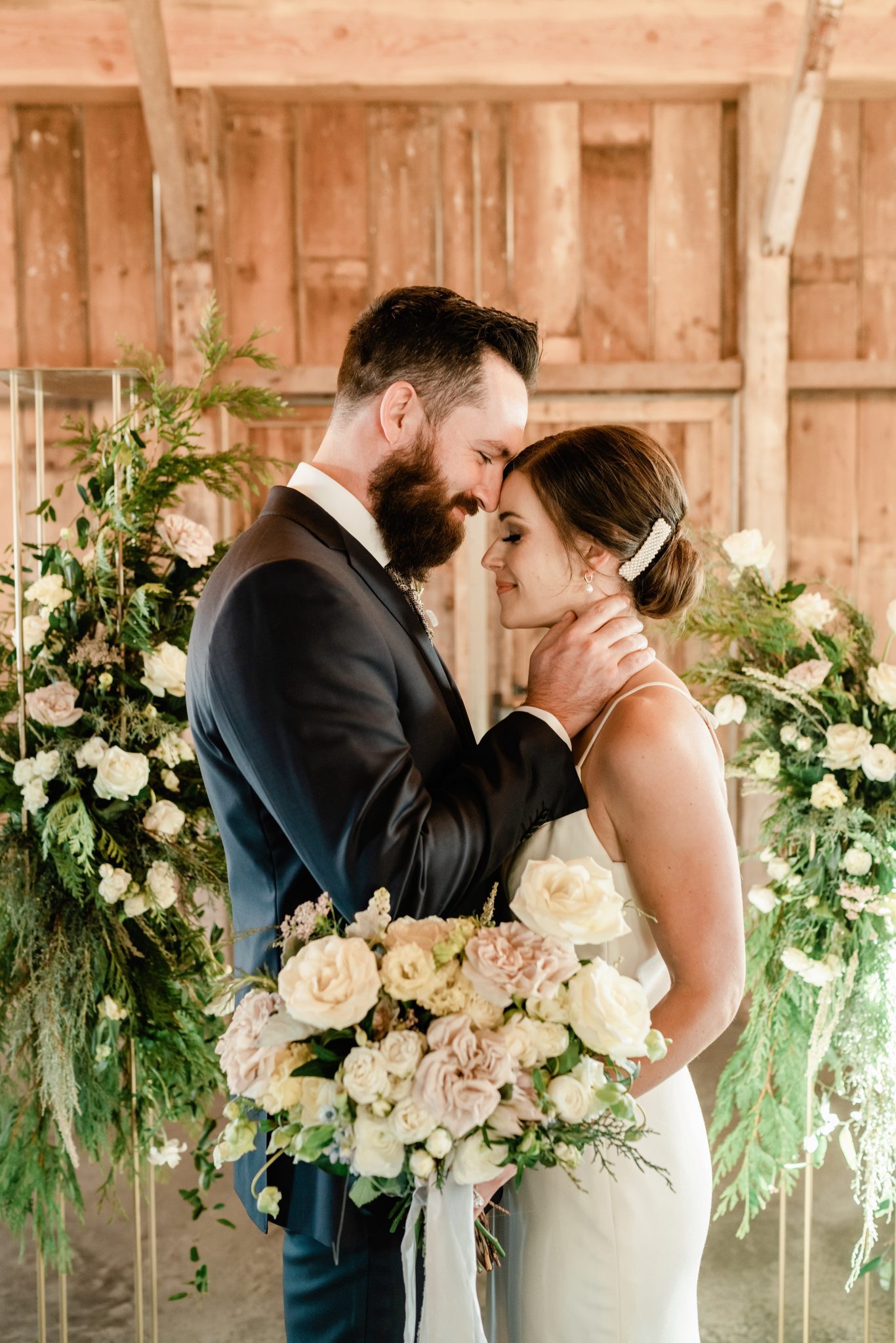 Timeless Heritage Winter Wedding at Countryside Barn Featured on Brontë Bride Groom Style
