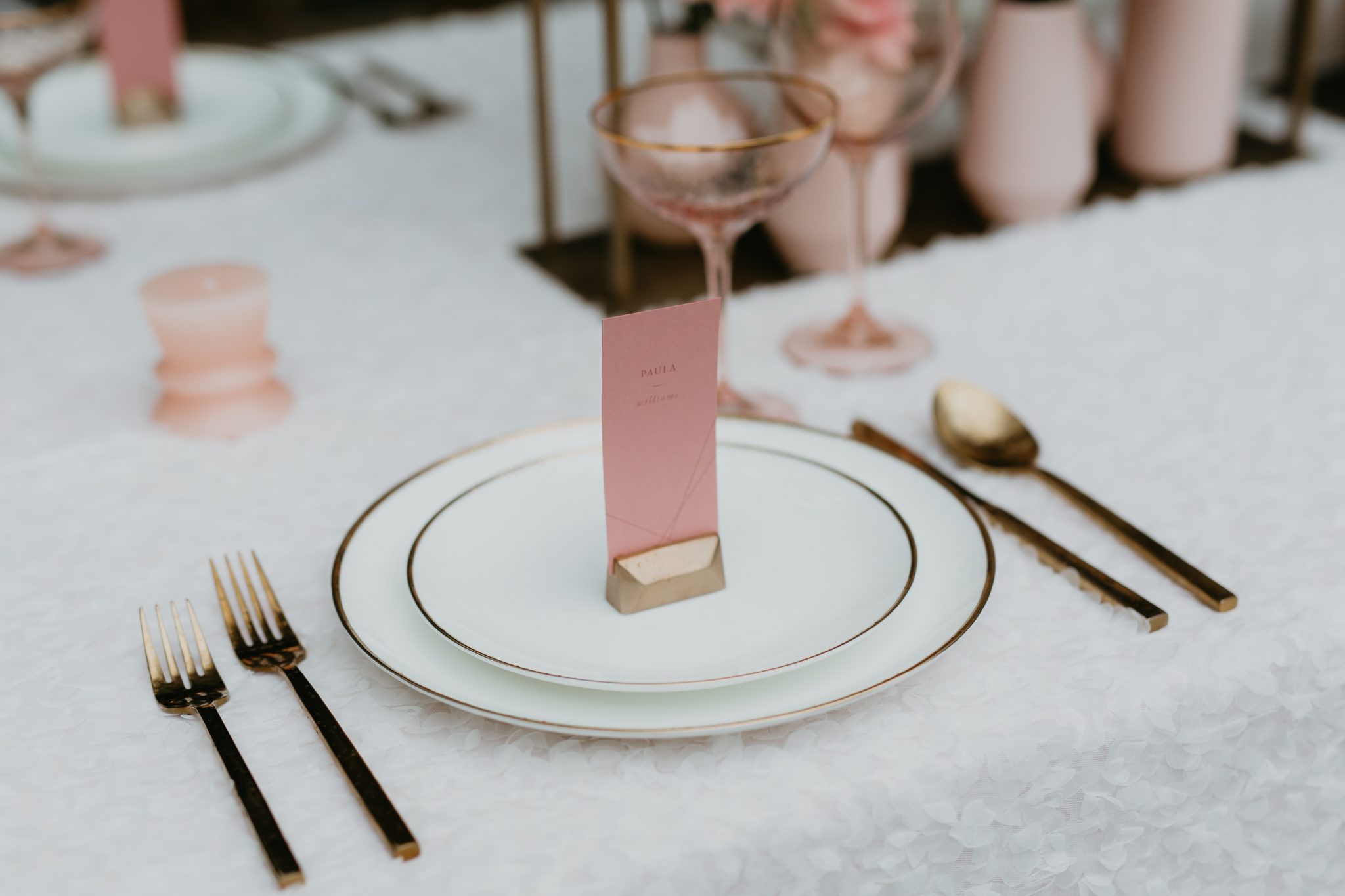 wedding stationery, pink stationery, table setting