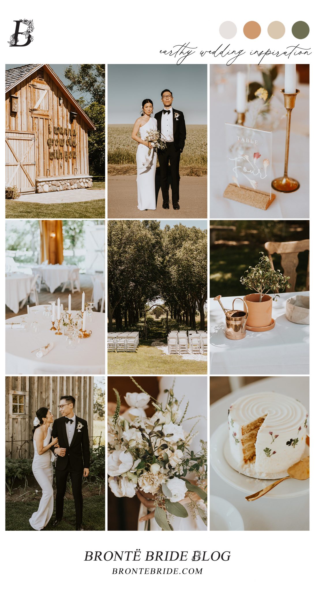 Modern Wedding Colour Palette Inspiration - Modern Summer Wedding at the Coutts Centre