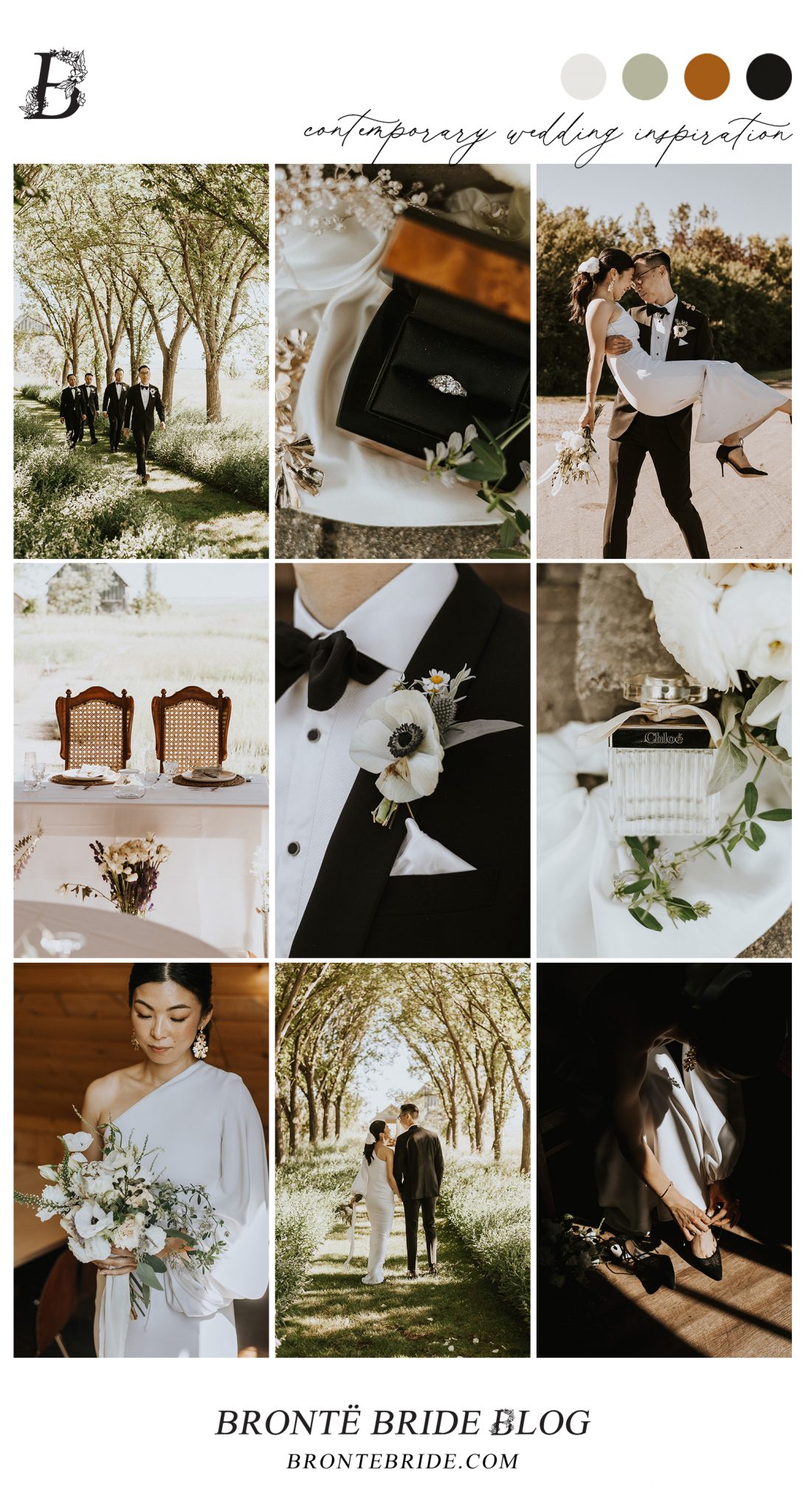 Modern Wedding Colour Palette Inspiration - Modern Summer Wedding at the Coutts Centre