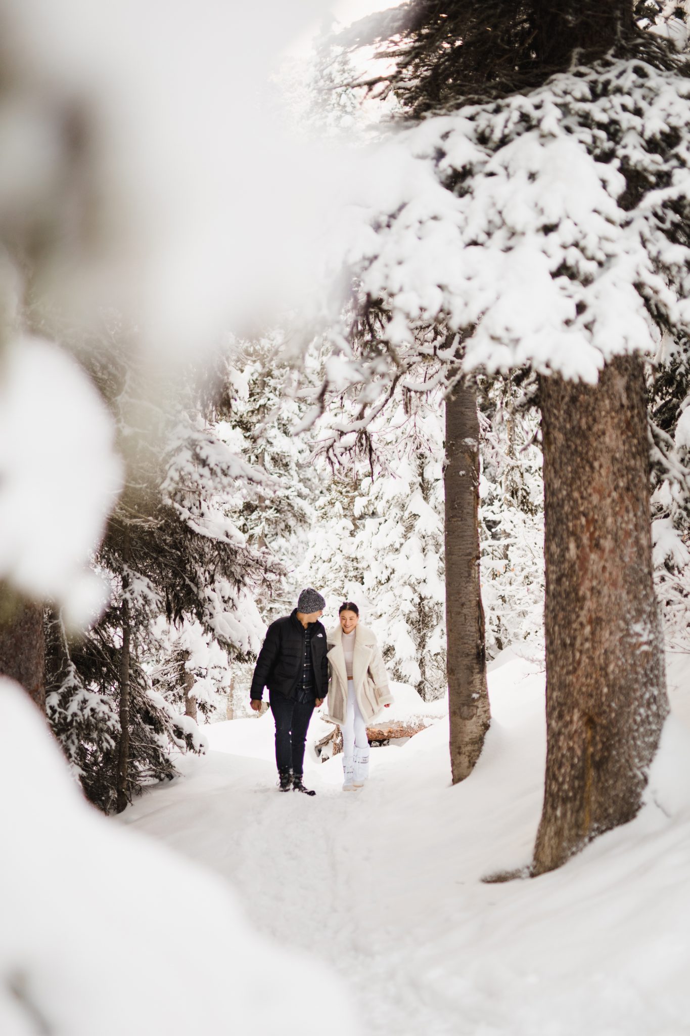 Winter Engagement Photo Inspiration at Lake Louise