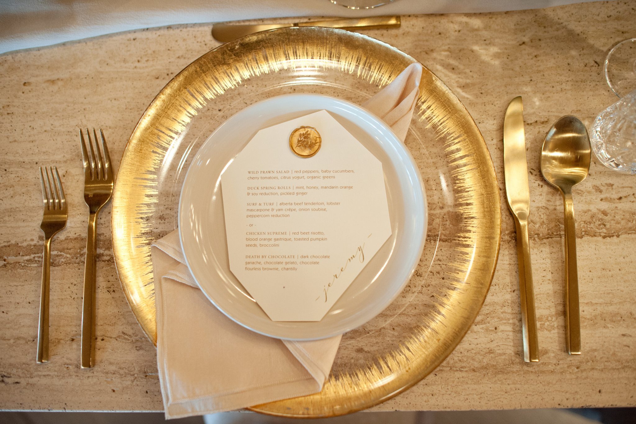 Place Setting Inspiration for a Glamorous Wedding Table