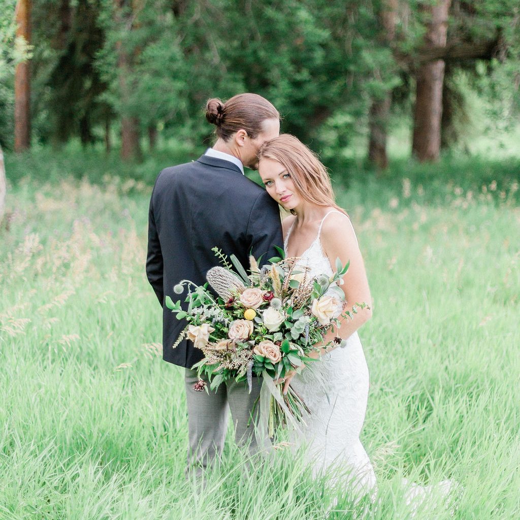 With Nearly Every Detail Changed, This Intimate Wild Flower Saskatchewan Wedding Included Only 10 Guests!
