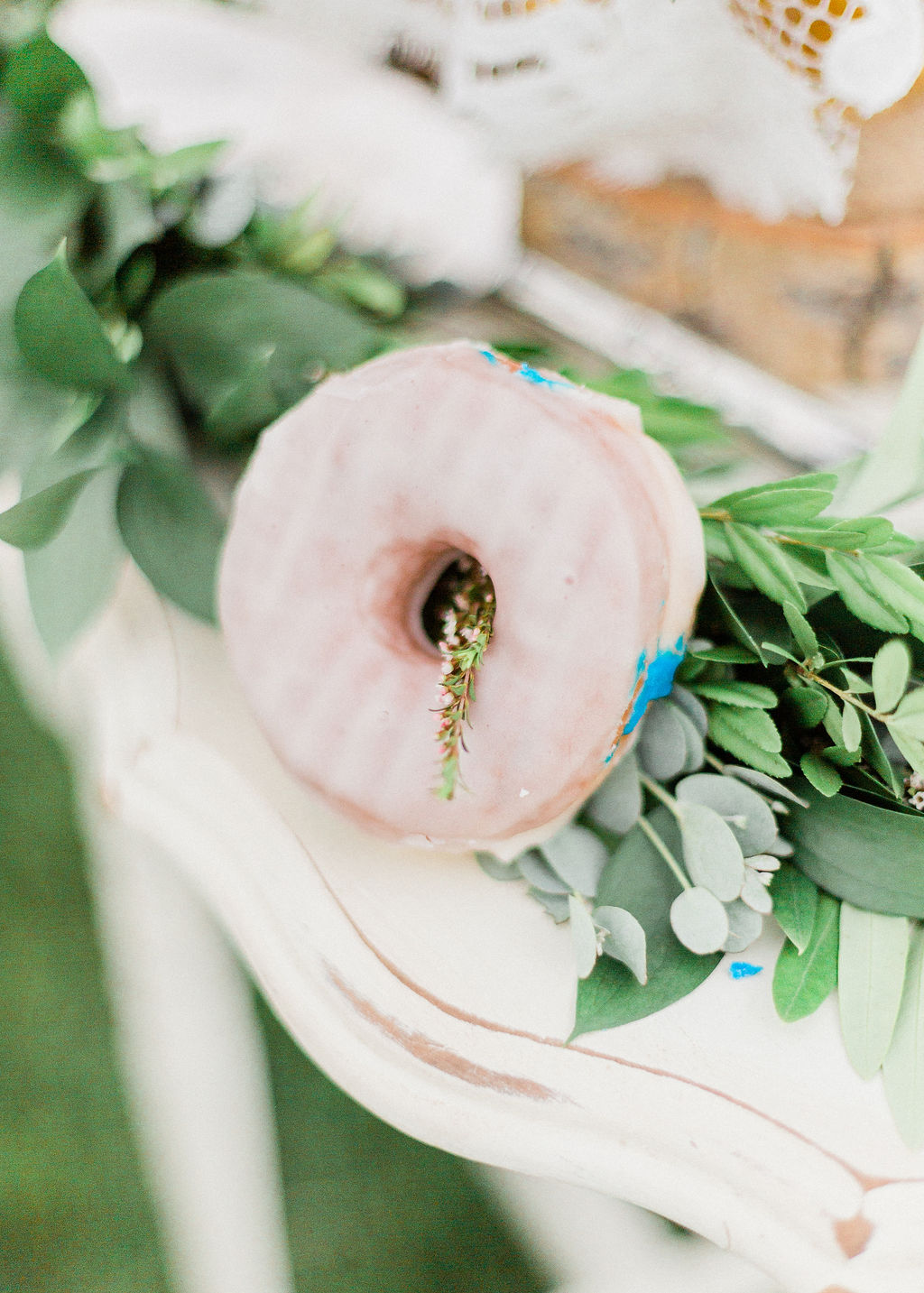 Intimate wild flower wedding - desserts, donuts, greenery