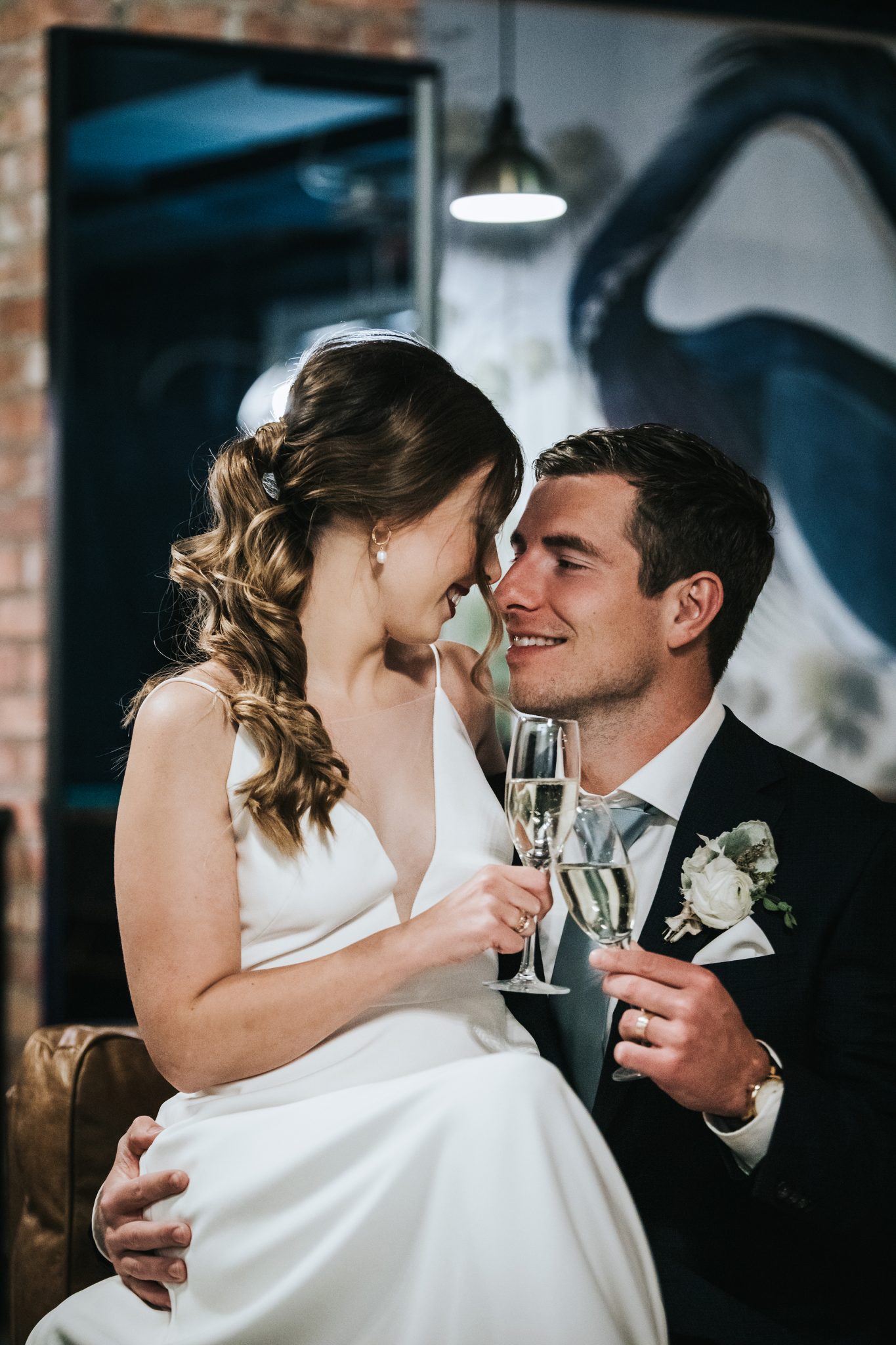 This Couple Decided To Split Up Their Celebrations with A Double-Header Wedding at Venue 308 Featured on Brontë Bride, groom attire, blue wedding