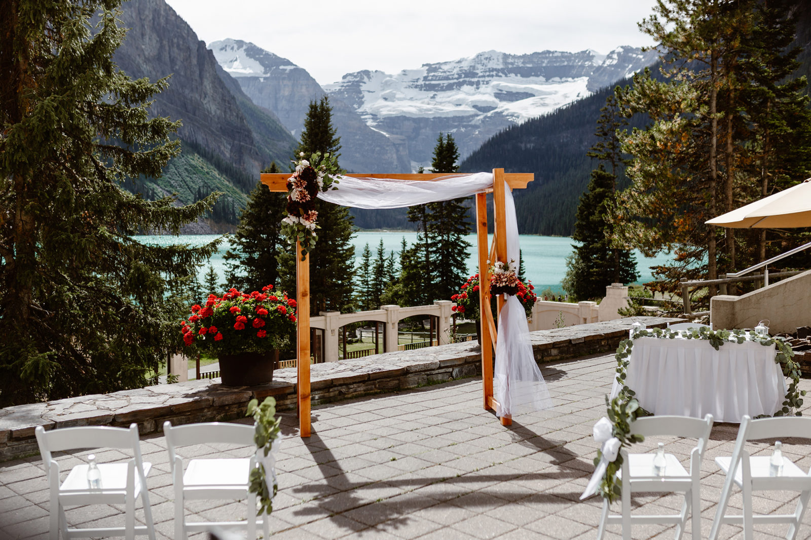 This Couple Ended up Loving Their Downsized Wedding at Fairmont Lake Louise - covid wedding, rocky mountains