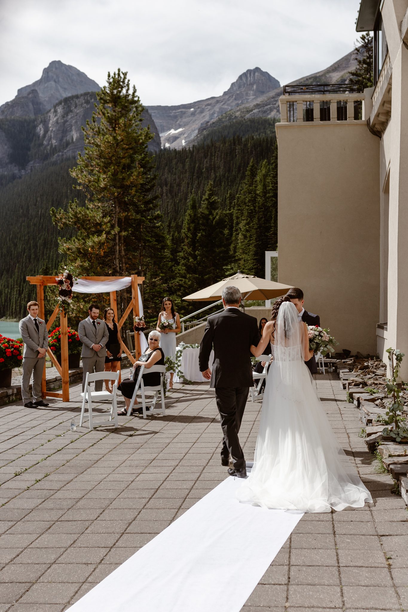 Covid wedding at Chateau Lake Louise - intimate wedding, wedding ceremony