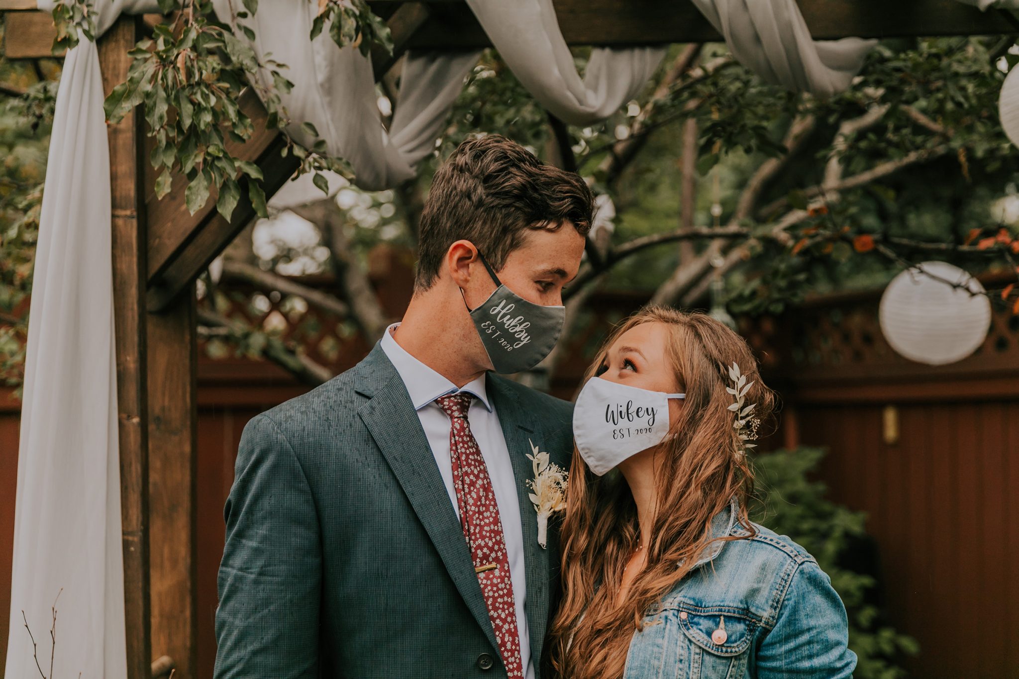 Custom wedding masks, bride and groom, masks