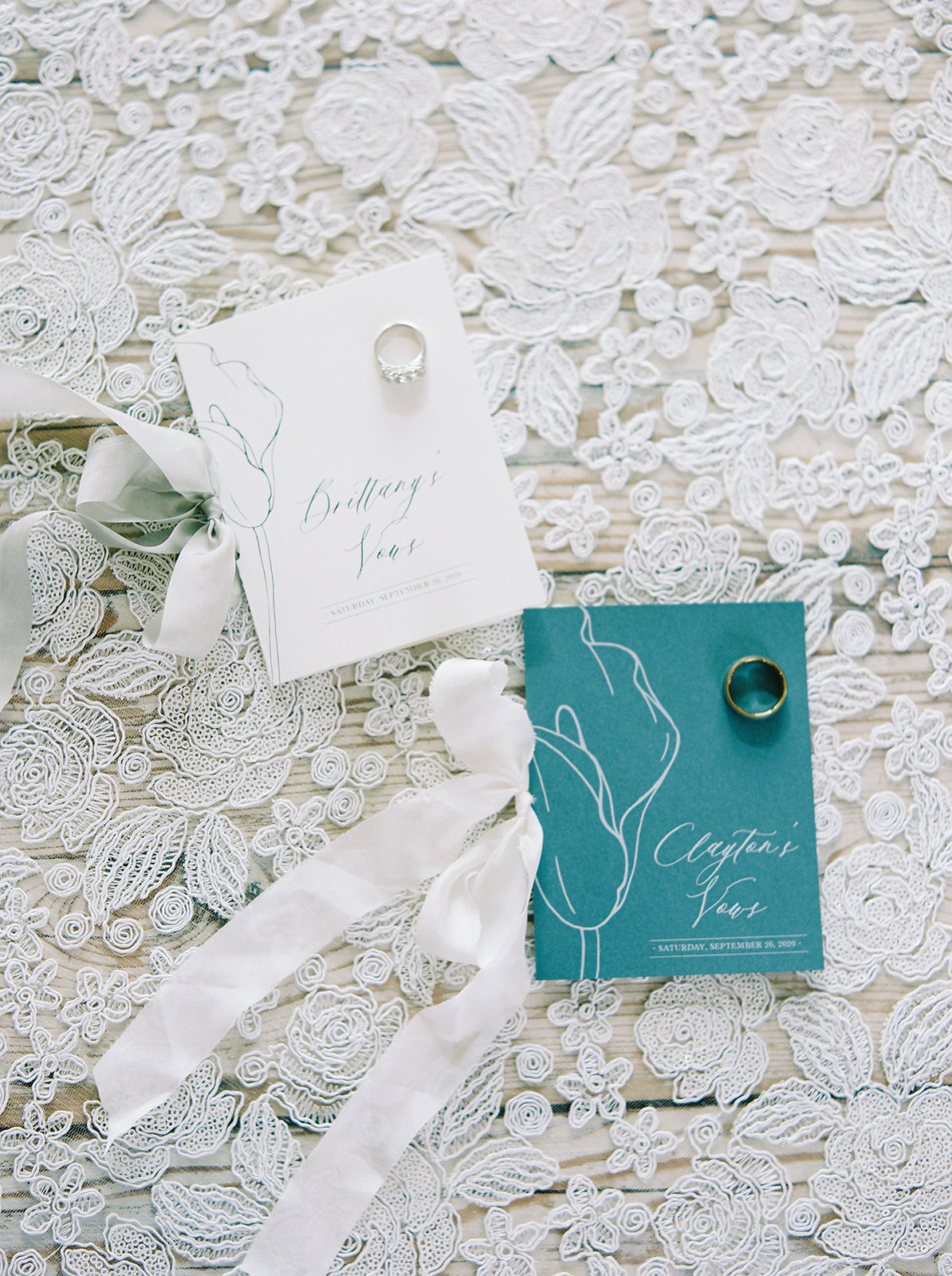 Craving a Paris Getaway? This Parisian Wedding Inspiration Will Transport You To a Quaint Town In France Featured by Brontë Bride, vow booklets, wedding vows