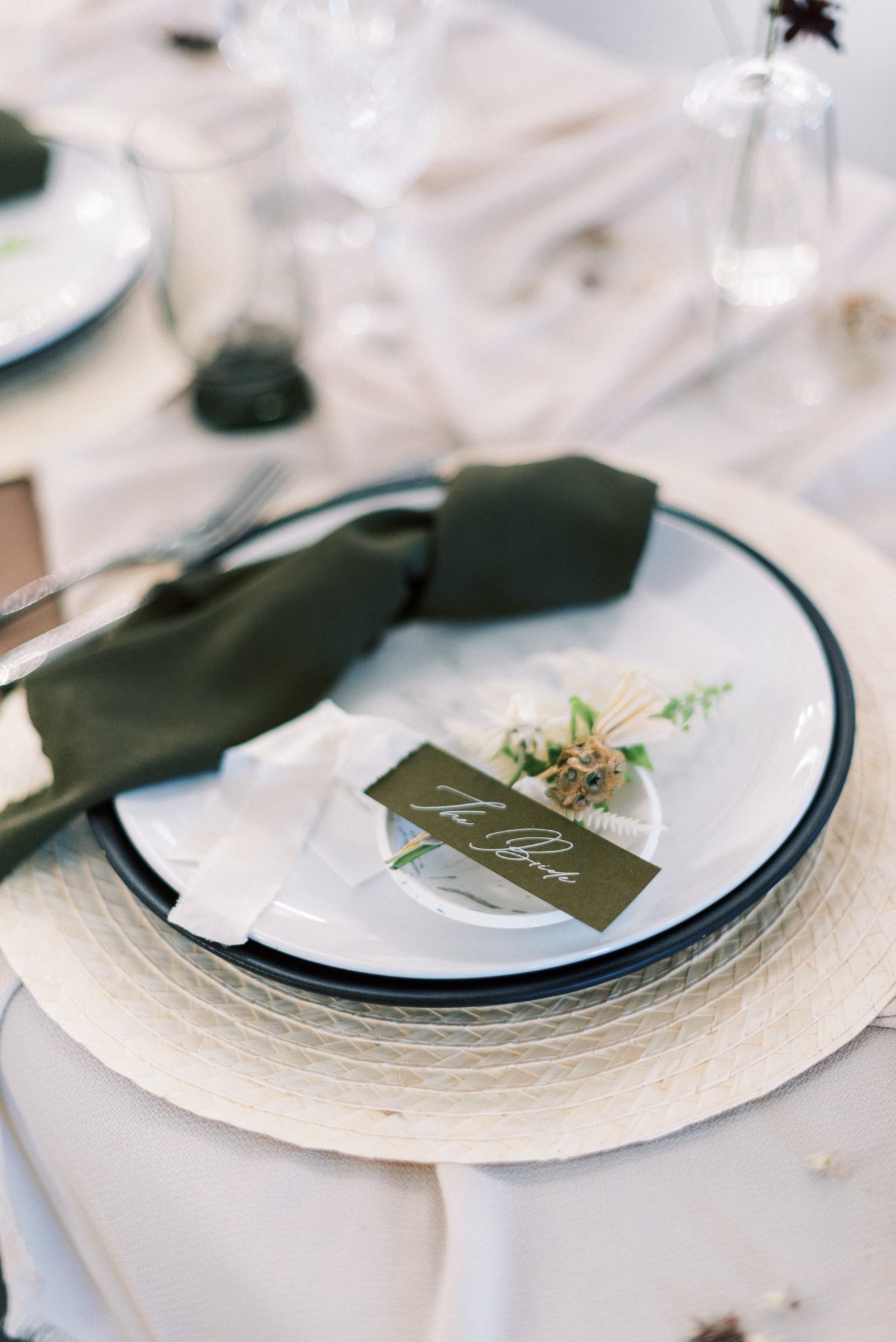 tablescape, olive wedding, green wedding