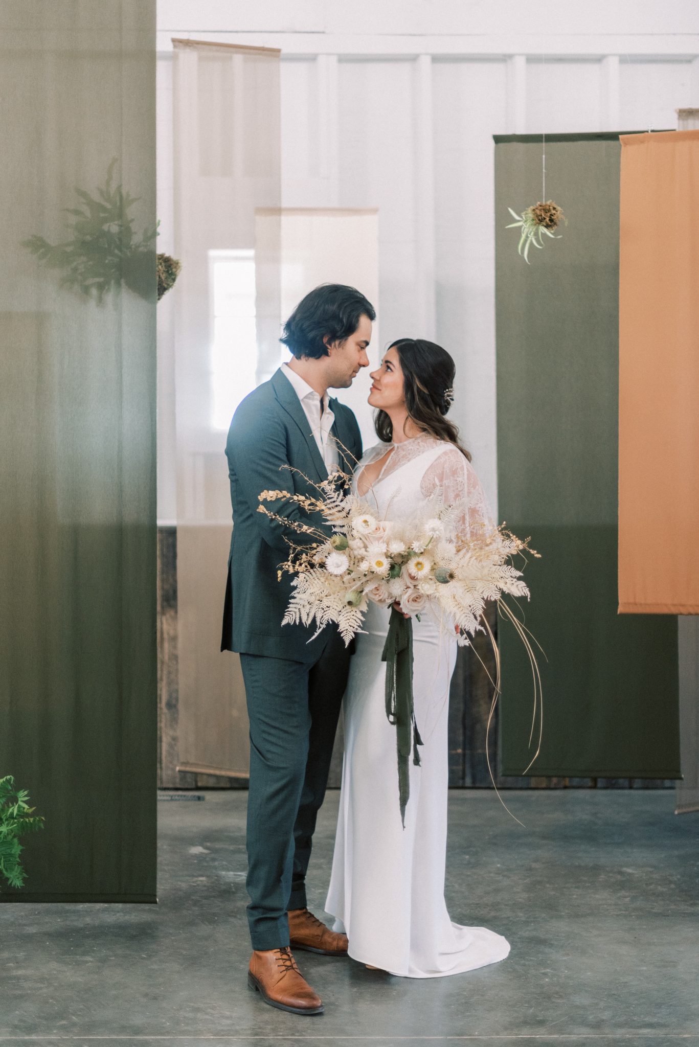 groom attire, dried florals, olive wedding