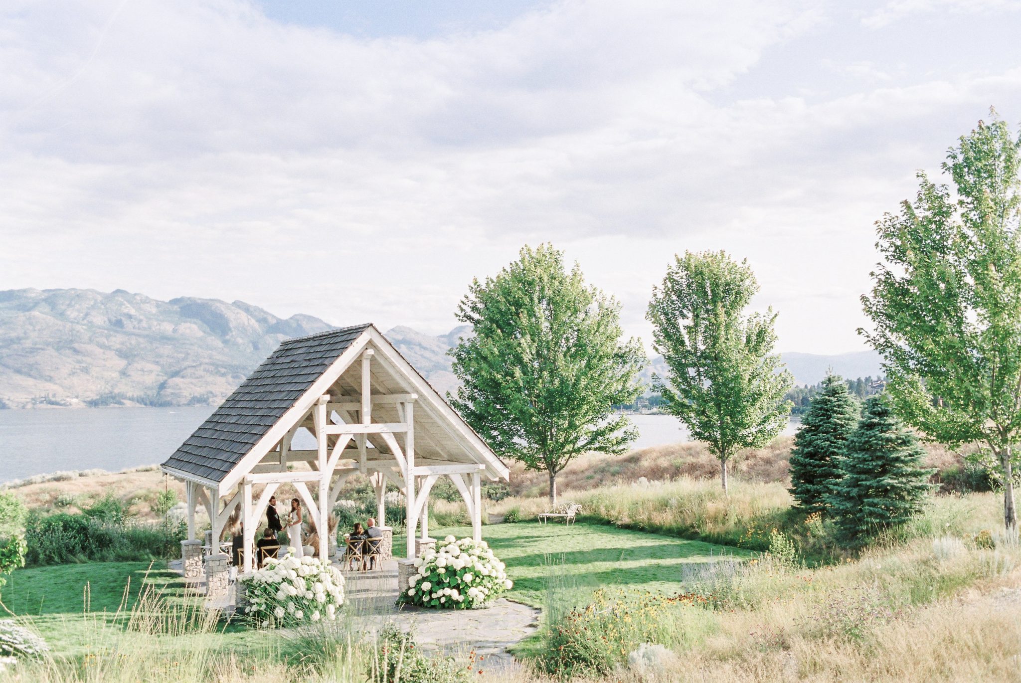 Chapel inspired Gazebo at Sanctuary Gardens in Okanagan British Columbia