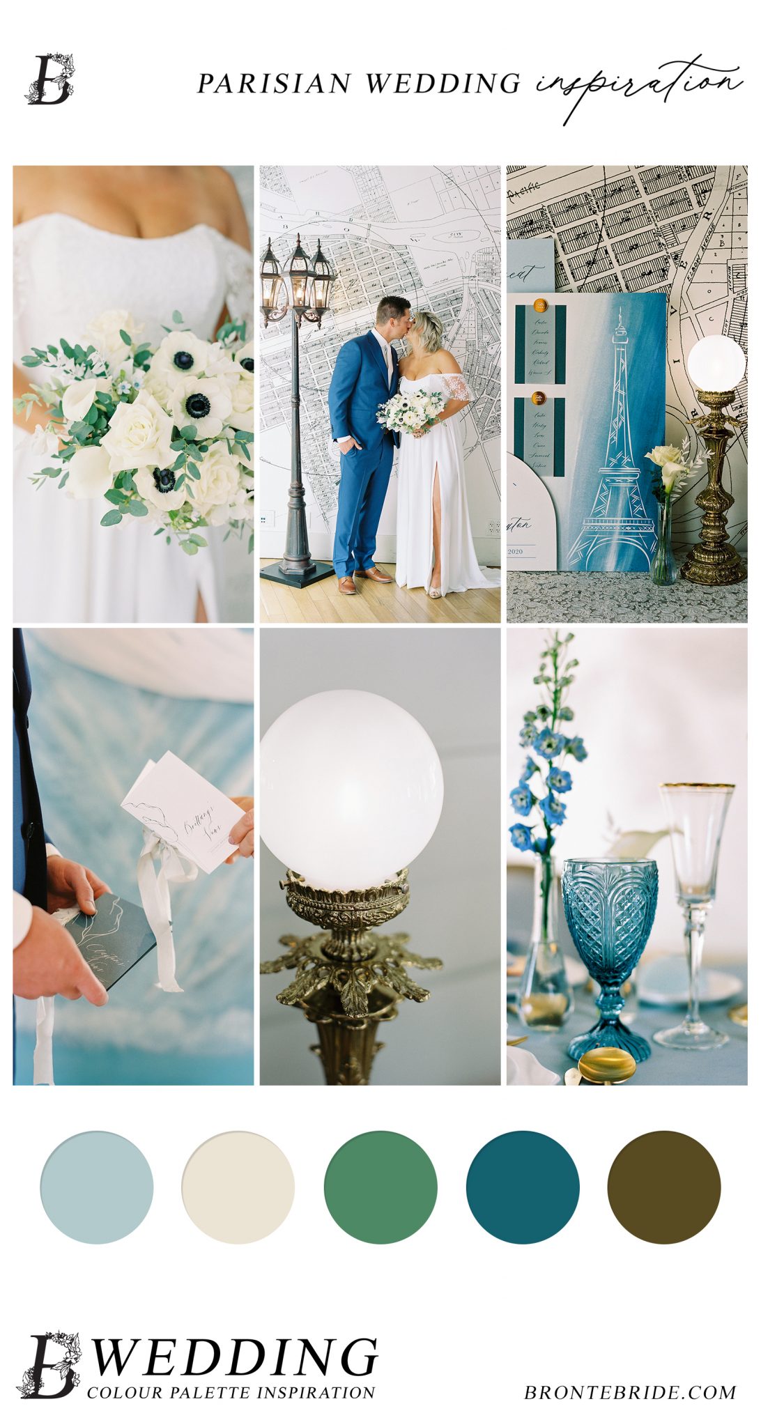 Wedding Colour Palette Inspiration - parisian blue wedding palette inspiration