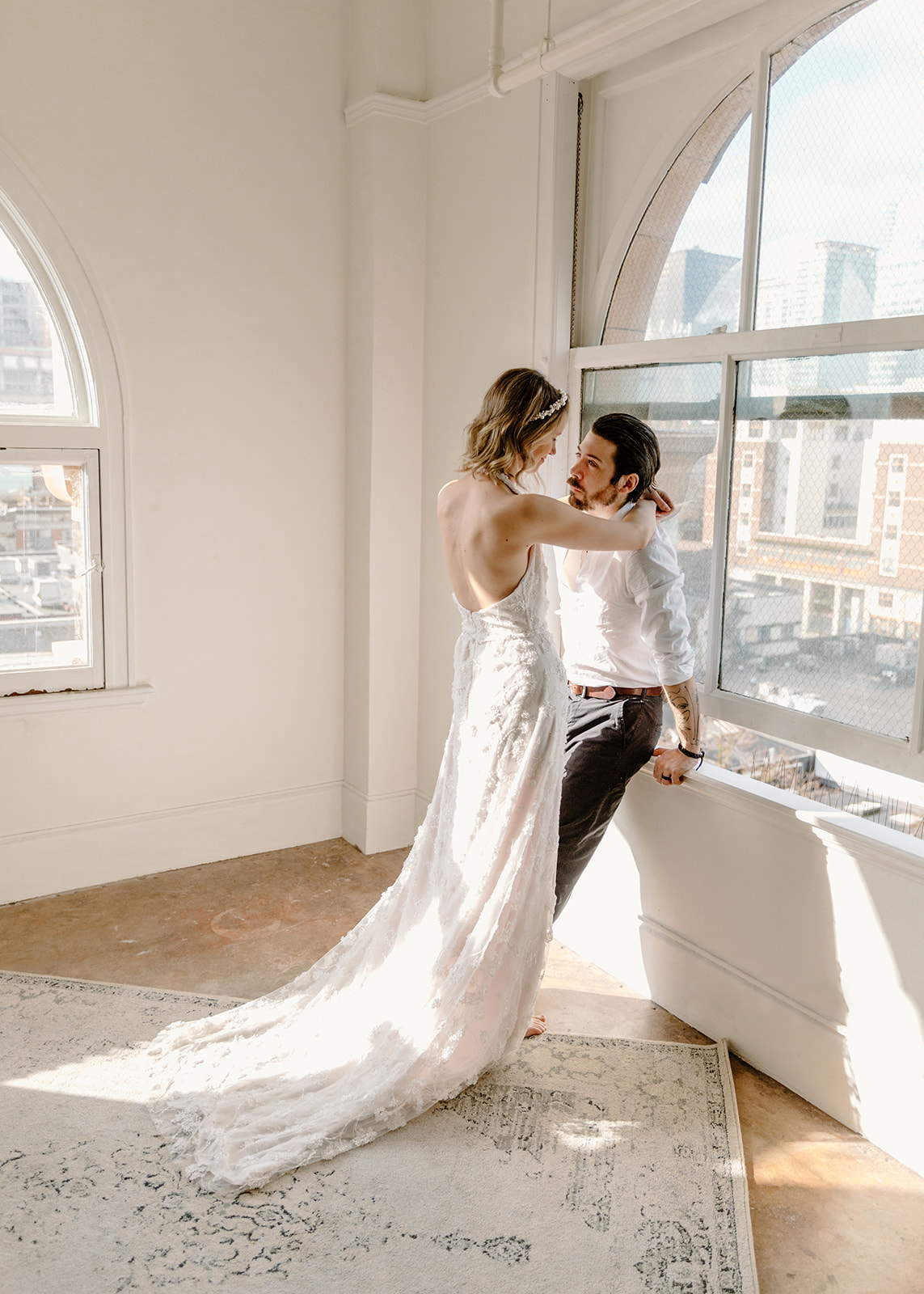 Modern Gastown elopement inspiration with a bride and groom