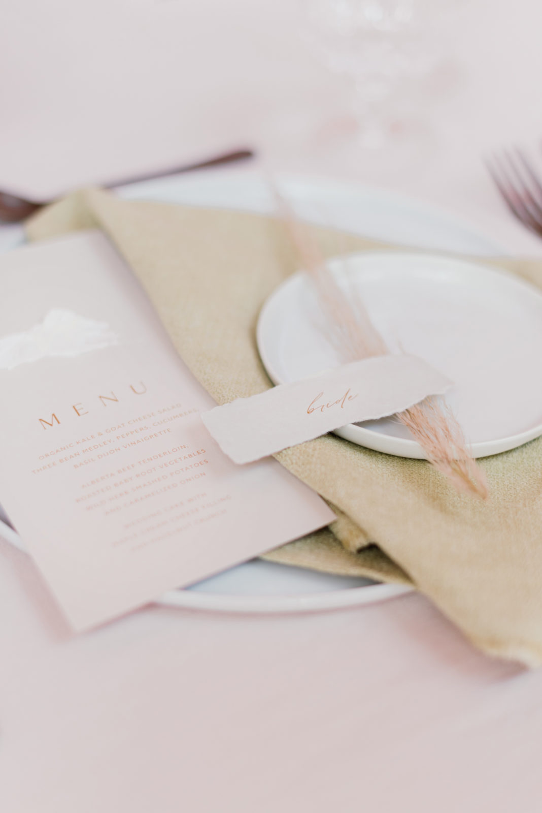 Feminine pink and white wedding stationery by Plush Invitations