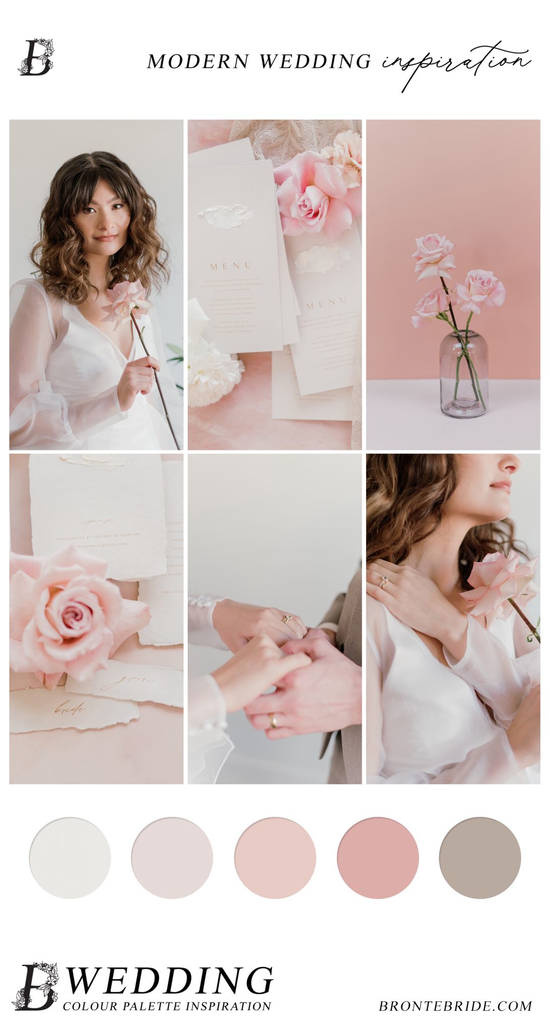 Modern Colour Palette Inspiration - Berry and Pink Wedding Colour Scheme on Bronte Bride 
