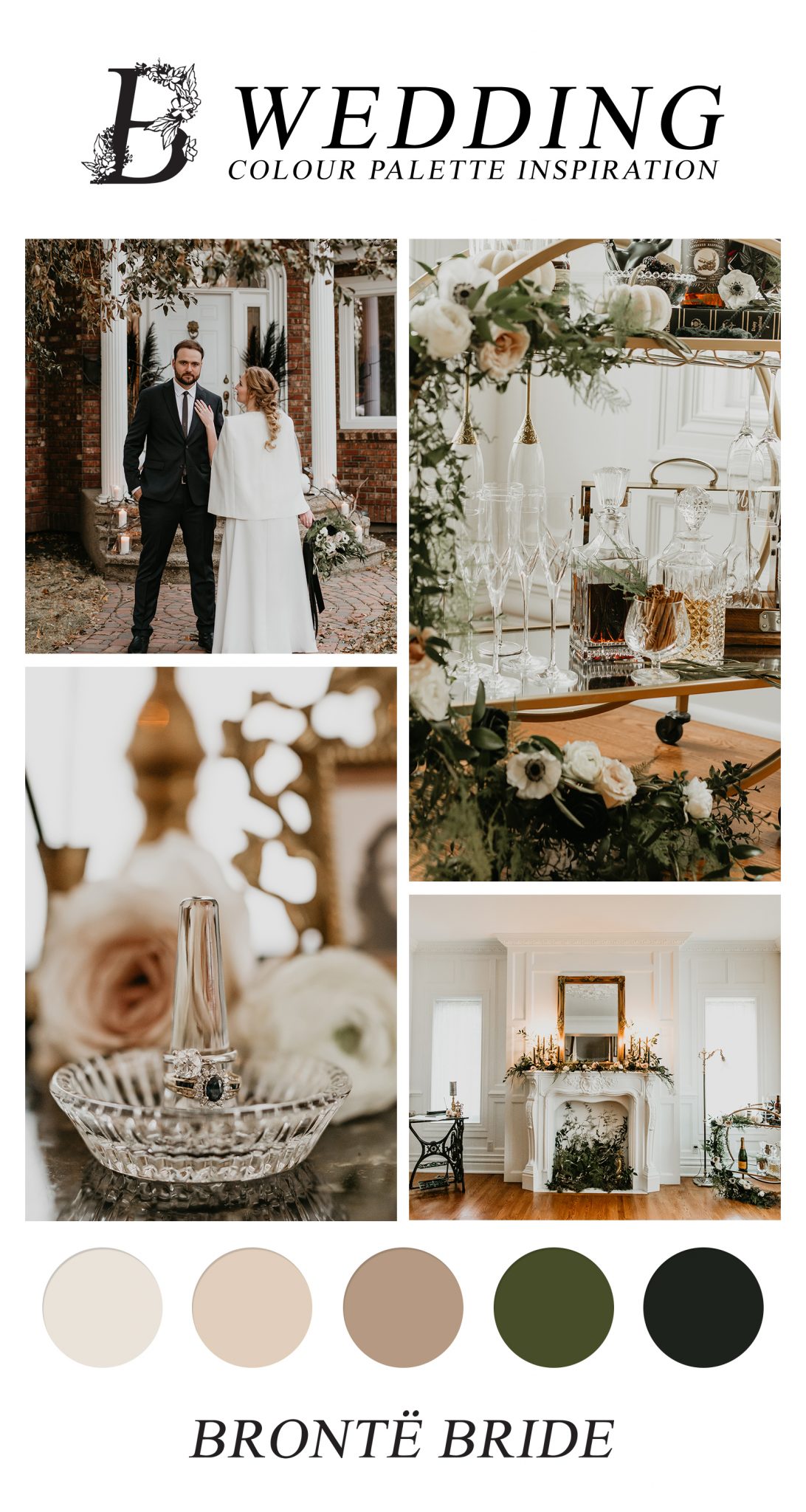 Fall Wedding Inspiration - At Home Wedding - Neutral Colour Scheme
