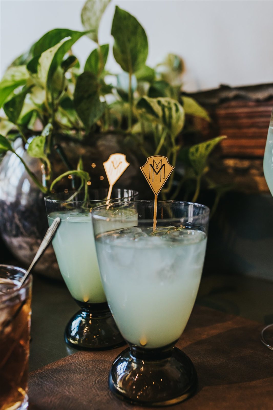 Modern mid-century cocktail bar wedding inspiration