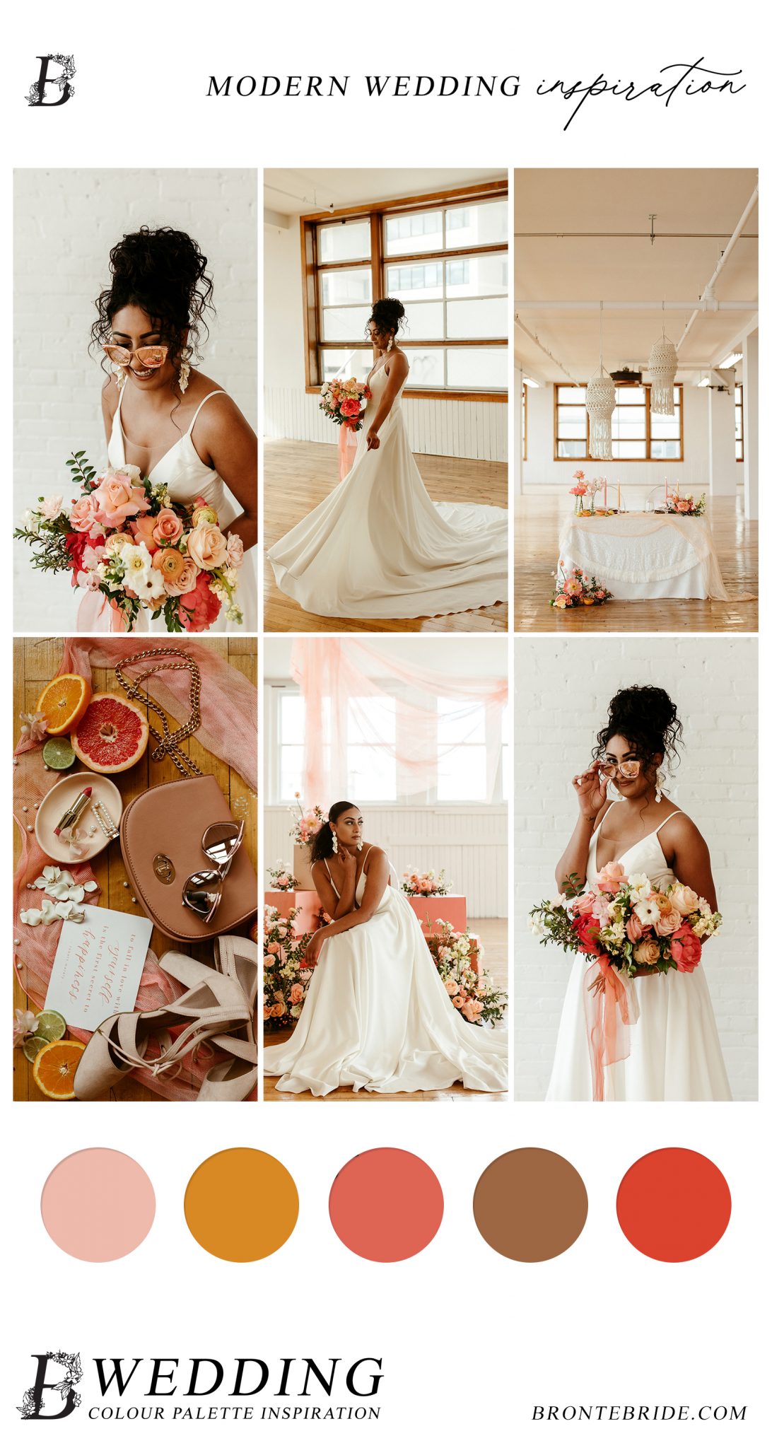 Modern Colour Palette Inspiration - Bold Citrus Wedding Inspiration