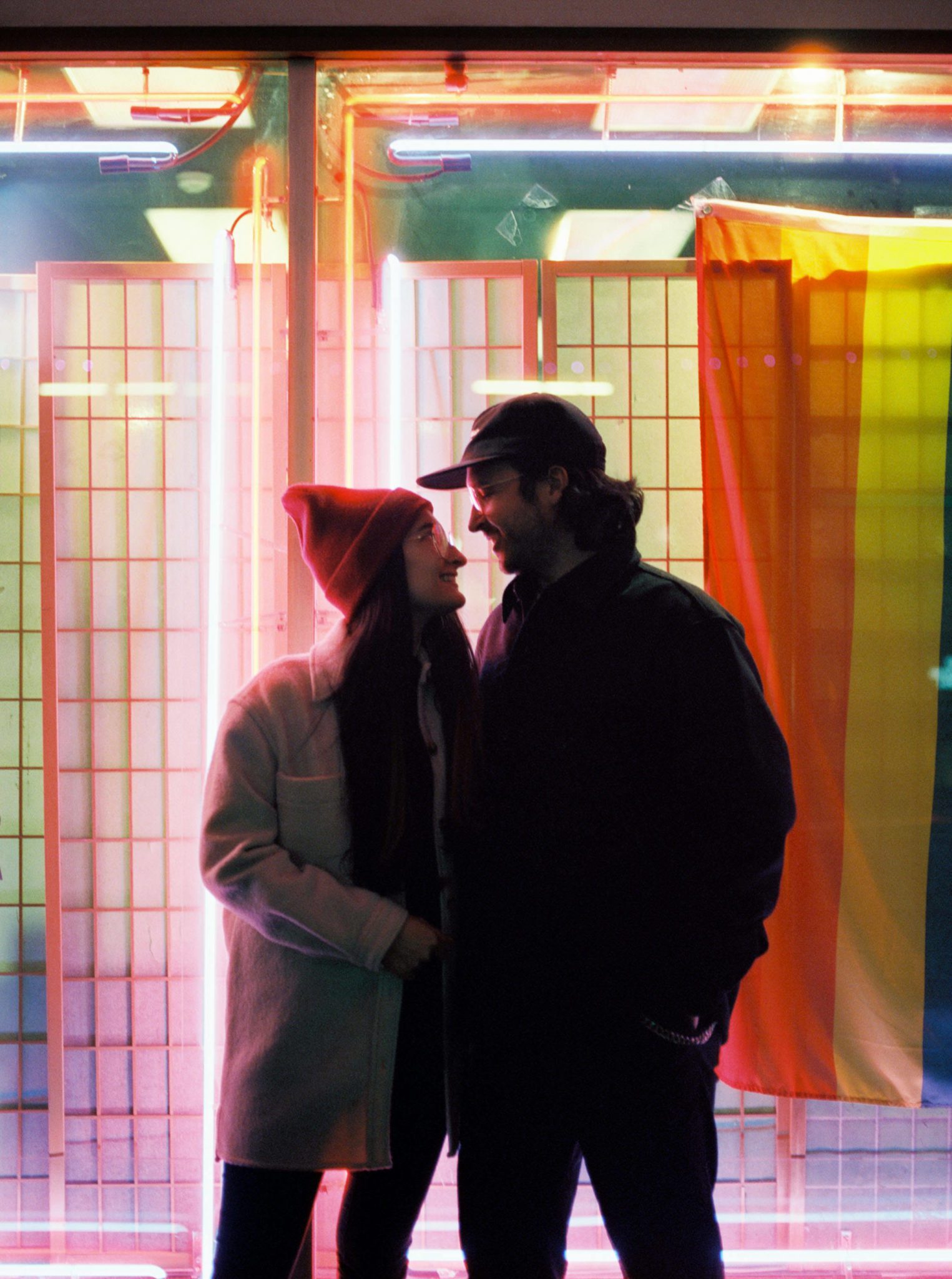 Downtown neon vibes and inspiration for your engagement session