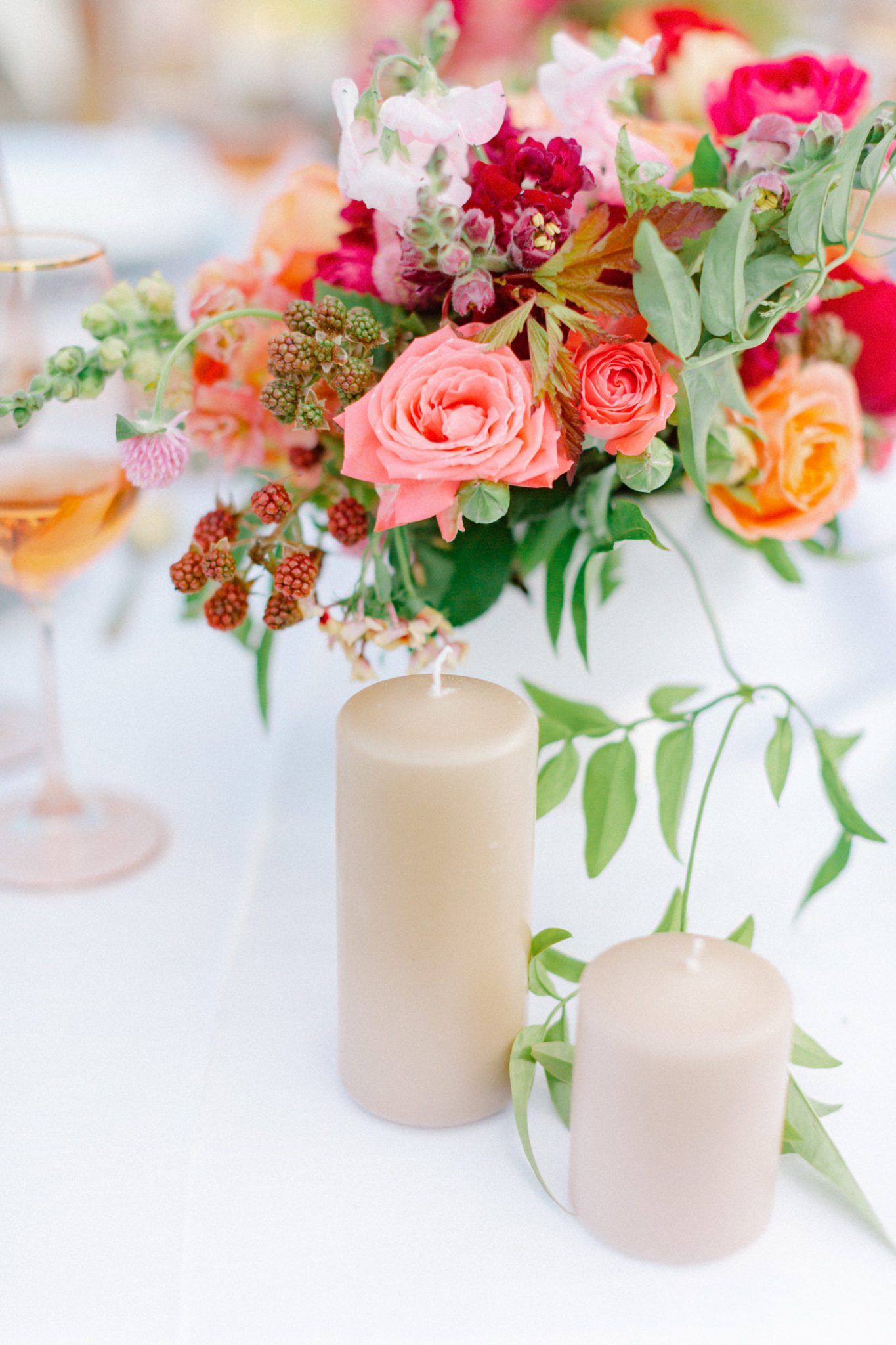 Vibrant floral wedding arrangements 