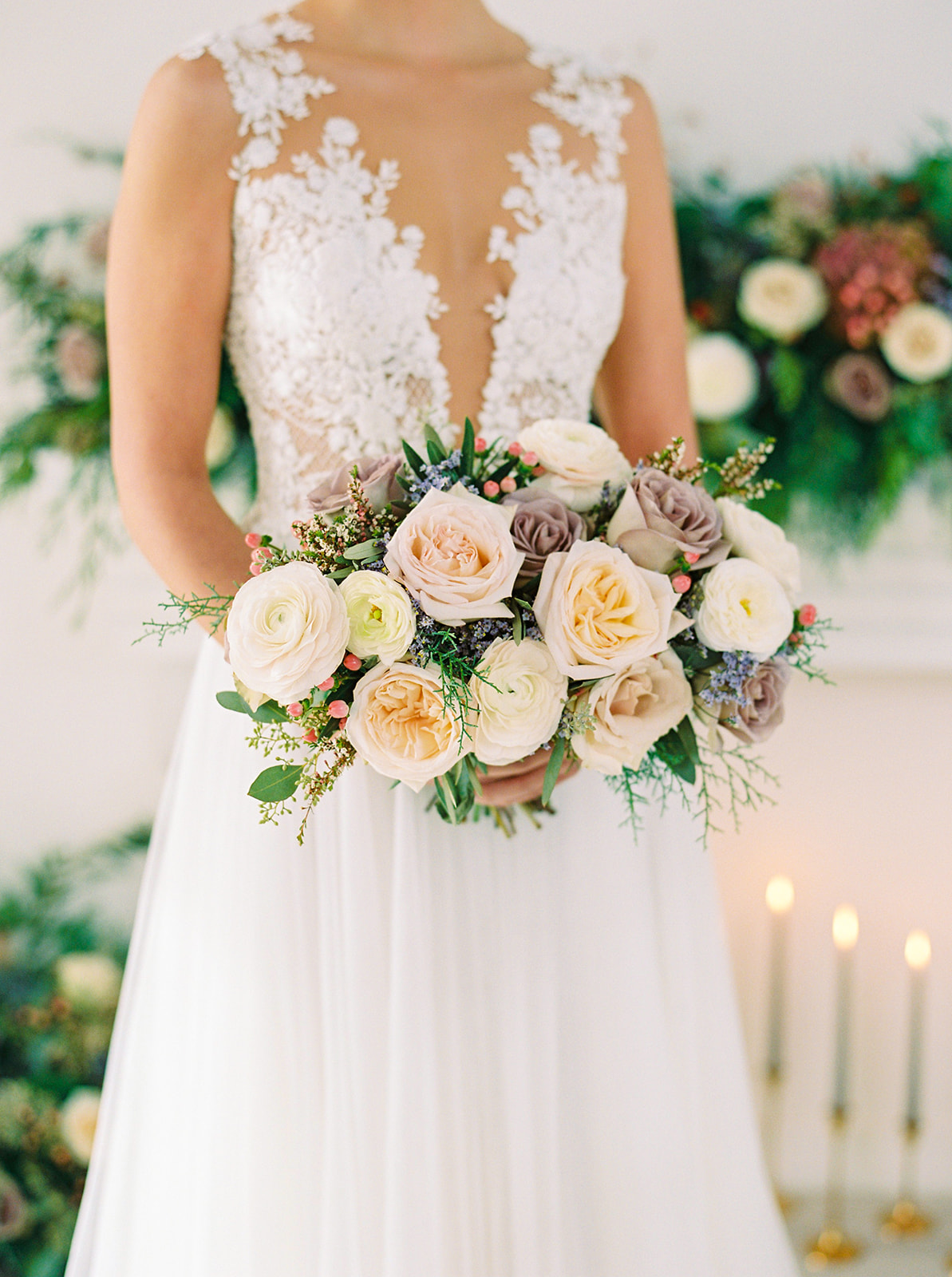 Stunning winter wedding inspired bouquet