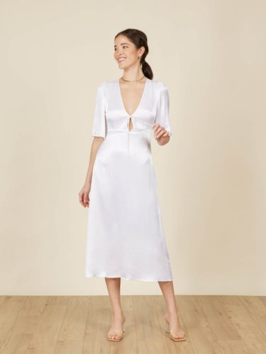 Satin sexy little white dress from Park & Fifth 