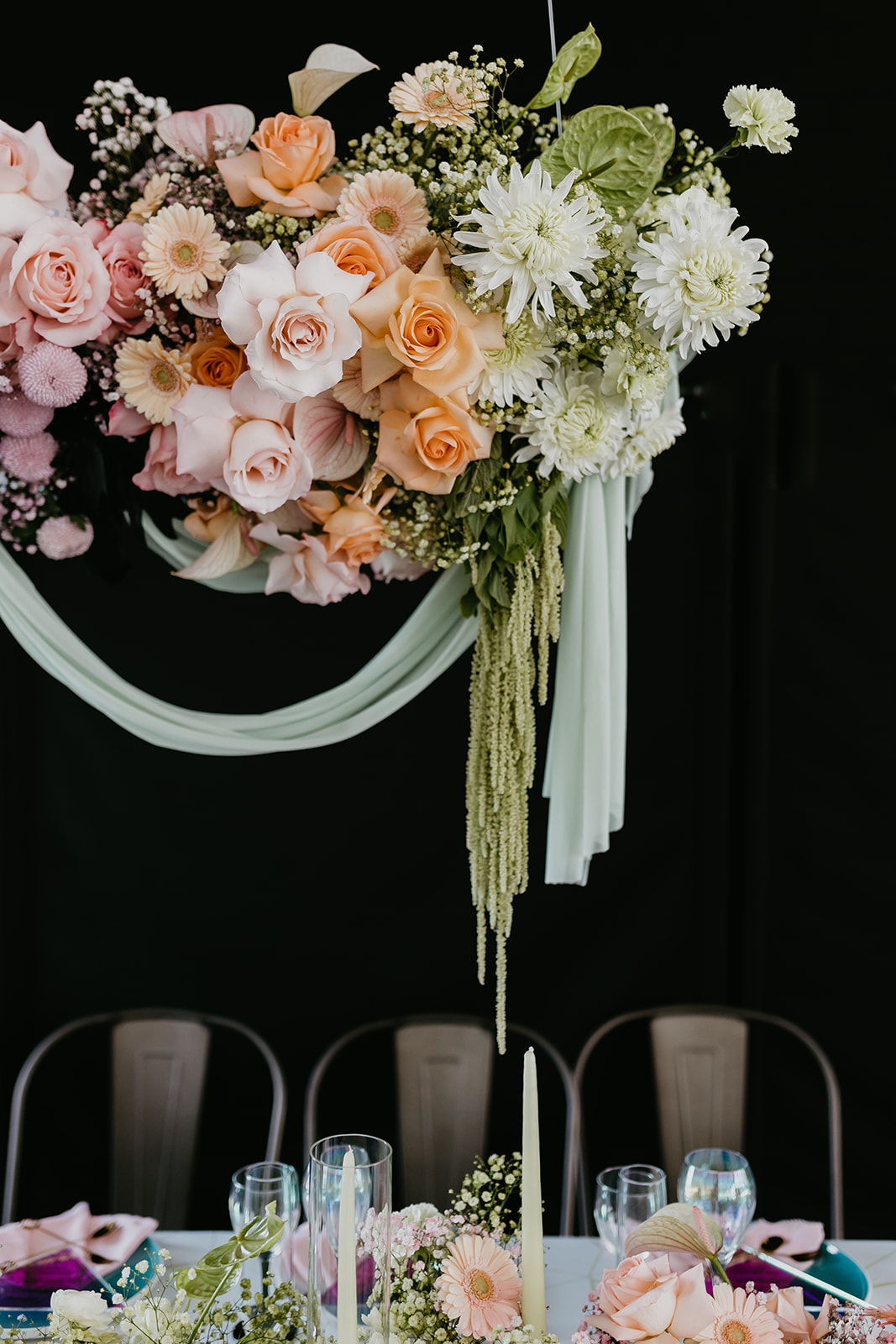 Prism inspired floral decor for a modern wedding 